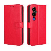 สำหรับกระเป๋าสตางค์ Tecno Pova 4 Pro ปลอก PU หนังกลับแบบตั้งเคสแบบพับปิดได้