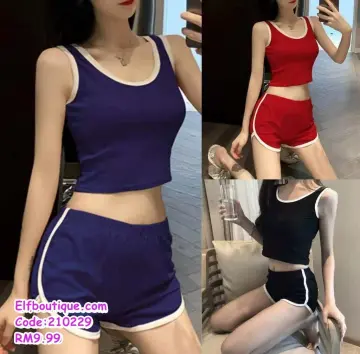 Summer Seamless Yoga Shorts Set Gym Sports Suit Women Workout Clothes 2pcs  Fitness Crop Top Push Up Bra High Waist Short Pants