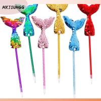 MKJIUHGG 6 Pcs พลาสติกสำหรับตกแต่ง ปากกาน่ารักๆ สีฟ้าสีฟ้า สีเหลืองทาเล็บ ปากกาหมึกน่ารักแปลกใหม่ ของขวัญสำหรับเด็ก สีสันสดใส ปากกาส่วนตัว ออฟฟิศสำหรับทำงาน