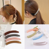 Vertical Clip Hairpins Ponytail Holders With Embedded Jewels Solid Acrylic Hair Accessories Candy Color Hairpins Womens Hair Clamps