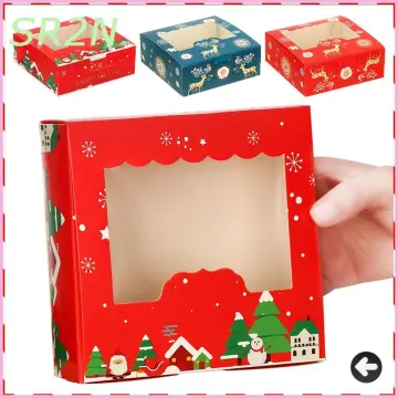 Premium Christmas Design Mince Pie Window Box With Insert - 170 x 170 x  45mm - Pack Of 25 by Cake Craft Company
