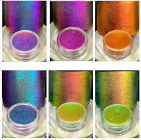 Chameleon Colorshift หรือโฮโลแกรม Pigment สำหรับเล็บ Chameleon Mica Powder 10 Jar Pigment Powder Color Shift Mica Powder-Cugek