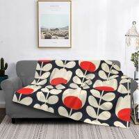 [High-end blanket] Orla Kiely ดอกไม้ผ้าห่มดีไซน์แฟชั่นที่กำหนดเอง Orla Kely กลางศตวรรษดอกไม้ย้อนยุค Pettern สแกนดิเนเวียน