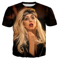 Hot Sale Sexy Singer Fashion Summer Lady Gaga 3D Printed Women T-shirt Men Short Sleeve Casual Hip Hop Harajuku Style Tops Tees