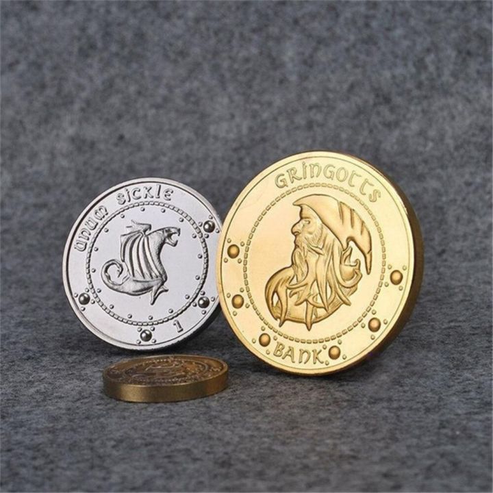 ส่งฟรี3ชิ้นชุดสะสมเหรียญเหรียญที่ระลึกเหรียญ-unum-kout-unum-galleons-stckeled-gringotts-hogwarts-ชุดเหรียญพ่อมดแม่มด