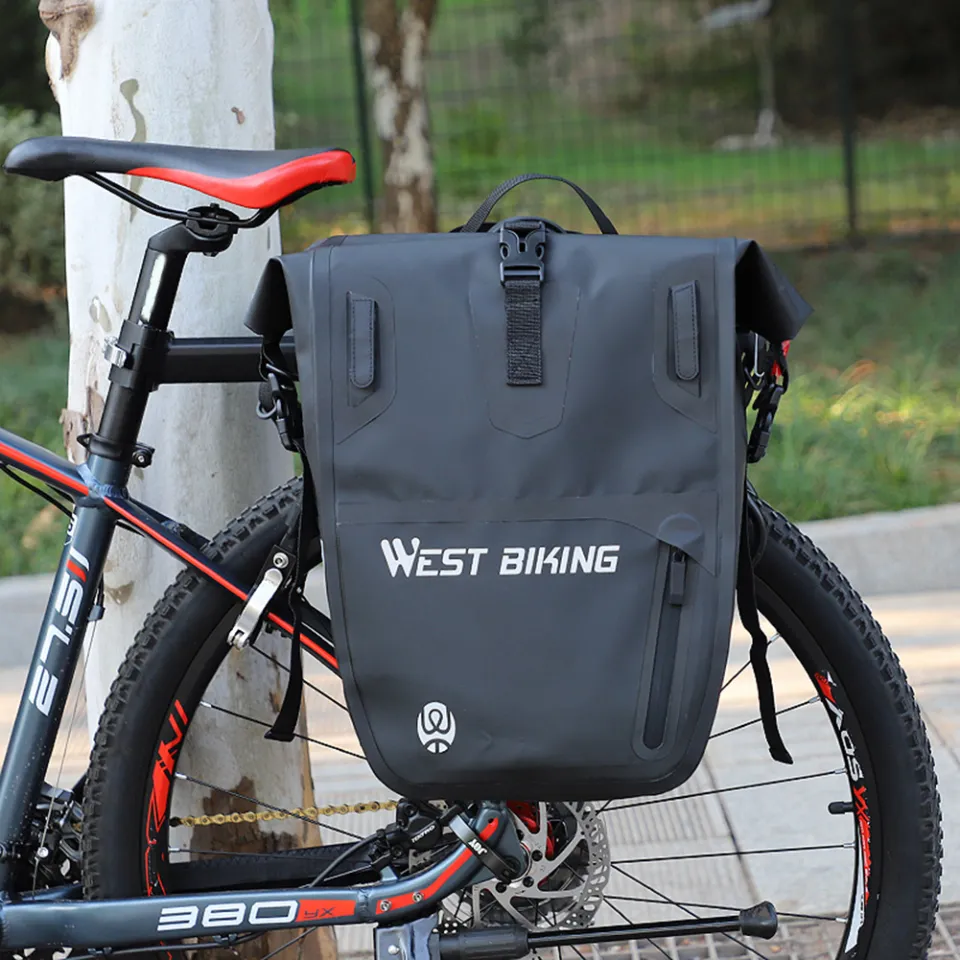 25-60L Bicycle Rear Rack Single-Side Bags Waterproof Reflective