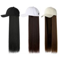 【jw】☎☞ 60 Cm LongWigs Baseball Cap Wigs Straight Hair Cap Wig Fashion Hat 3 Colors Available