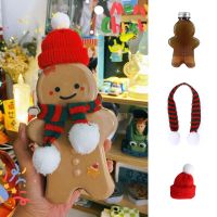 【 Cw】cute Gingerbread Man ถ้วยดื่มแบบพกพา Shaker ขวดเครื่องดื่มครัวนมชาขวดน้ำบ้านคู่ขวดคริสต์มาสของขวัญ