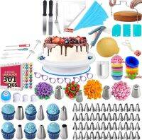 Decorating Kit 301pcs Supplies With Turntable Decorating Pastry Piping Bag Russian Tips