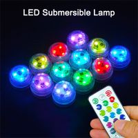 IP68 Waterproof Submersible LED Lights RGB Underwater Night Lamp Wedding Tea Light Vase Bowl Party Christmas Decoration light Night Lights