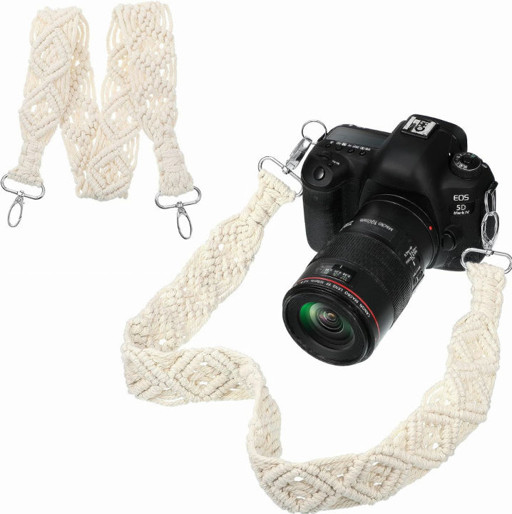 weewooday-macrame-camera-strap-bag-shoulder-strap-woven-natural-cotton-cord-bag-strap-for-women-men-white-31-5-x-1-5-inches
