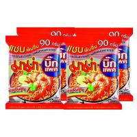 มาม่า บิ๊กแพ็ค บะหมี่กึ่งสำเร็จรูป รสต้มยำกุ้ง ขนาด 90 กรัม แพ็ค 4/Mama Big Pack Instant Noodles Tom Yum Kung Flavor Size 90 g. Pack 4