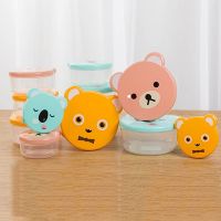 ❈❇✷ 4pcs Cute Bento Box for Children Outdoor Food Storage Container School Office Picnic Plastic Cartoon Student Lunch Box Utensil