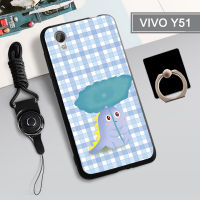 เคส TPU แบบนิ่มสำหรับ VIVO Y51เคสโทรศัพท์คลุมทั้งหมดสายรัดและฝามีที่ถือวงแหวนโทรศัพท์กันรอยขีดข่วนแบบแฟชั่น