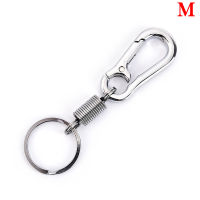 1Pcสแตนเลสหัวเข็มขัดCarabiner Keychain Anti-Lostหัวเข็มขัดหด