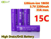 [พร้อมส่ง] 15C IMR18650 3.7v 2200mAh 33A High Drain Rechargeable Li-ion Battery แบตเตอรี่ลิเธียมไอออนจ่ายกระแสสูง