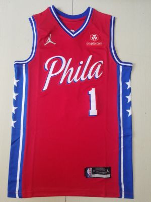 Ready Stock New Arrival Hot Sale Mens 2022 Philadelphia 76Ers James Harden 75Th Anniversary Statement Edition Swingman Jersey - Red