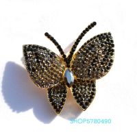 Rhinestone Delicate Butterfly Brooch Rose Color Women Elegant Pin Lady Party Dress Accessories Corsage Ornaments Fashion Jewelry