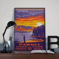 Pawnee Parks and Recreation Yellowstone National Park ภาพวาดผ้าใบโปสเตอร์และพิมพ์ภาพผนังศิลปะสำหรับตกแต่งห้องนั่งเล่น