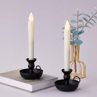 1Pc Iron Candlestick Stand Candle Holder Vintage Retro Style Classic Look Taper Candle Holder For Wedding Decoration Accessories