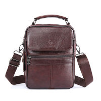 Genuine Leather Males Crossbody Bag Casual Business Leather Mens Messenger Bag Vintage Men Big Bag Zipper Shoulder Handbags