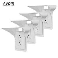 Avoir Wall Electrical Socket Mobile Phone Bracket White Plastic Support US Brazil Power Outlets Stand 118mm*70mm Only Bracket Shoes Accessories