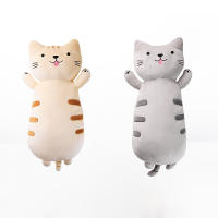 Kawaii ยาวแมวหมอน Plushie ของเล่นเบาะนุ่มยัดตุ๊กตาสัตว์ตุ๊กตาเบาะสำหรับเด็กสาวของขวัญตกแต่งบ้าน