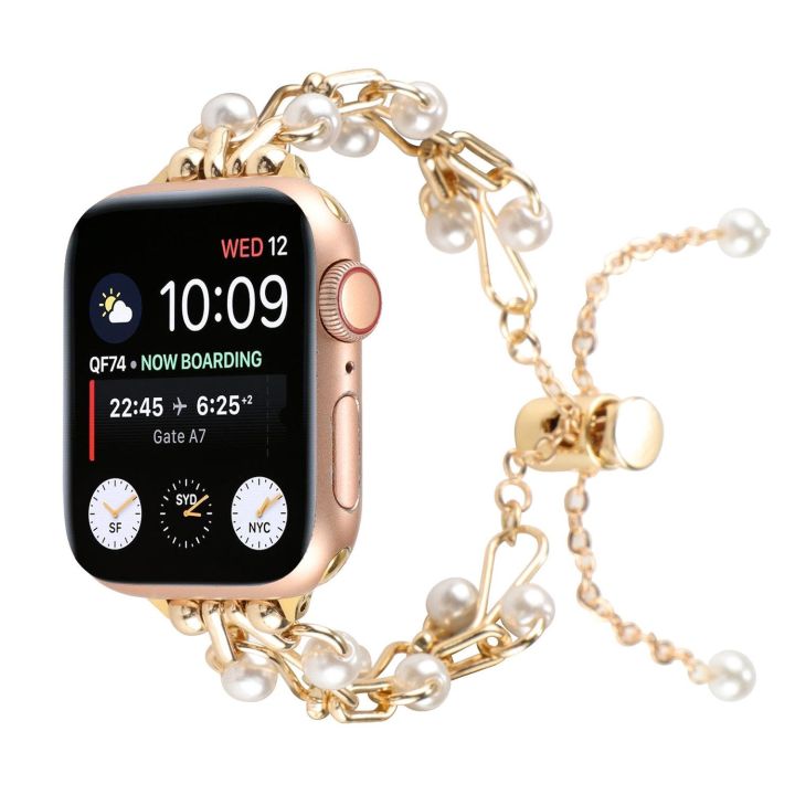 ลูกปัดมุกสายนาฬิกาสำหรับ-apple-watch-ultra-49-มม-40-41-45-มม-44-มม-สายเพชรสำหรับ-iwatch-se-8-7-6-5-4-3-2-สร้อยข้อมือ-38-42
