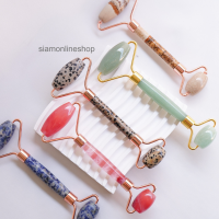 GUASHA ลูกกลิ้ง กัวซา หินแท้จากพม่า (เลือกแบบหินได้) หยกนวดหน้า หยกกัวซา facial roller by siamonlineshop