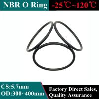 【CW】 5pcs Black O Ring Gasket CS 5.7mm OD 300   400mm NBR Automobile Nitrile Rubber Round O Type Corrosion Oil Resistant Seal Washer