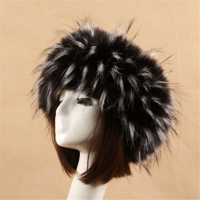 Luxury Brand Russian Cossack Style Faux Fur Headband for Women Winter Earwarmer Earmuff Hat Ski winter furry head bands