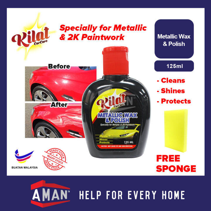 KILAT Metallic Wax and Polish 2K Paintwork Ultra Clean and Shine Car