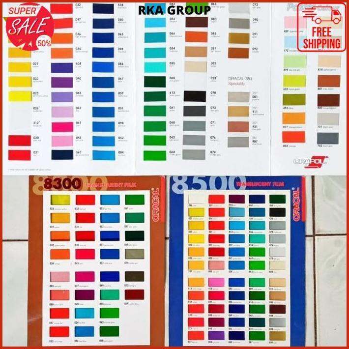 Katalog Stiker Oracal 651/8300/8500/Stiker Warna/Stiker Kaca Kualitas