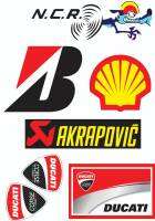 สติ๊กเกอร์ตกแต่งมอเตอร์ไซค์ bigbike ncr ducati akrapovic