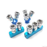 Pneumatic Fitting Compressor Fittings 1/4 Quick Connector Air Gas Distributor For Pump Tool Coupler Manifold Multi Splitter