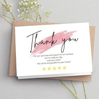 QUTDI DIY 30pcs/pack Thank You Coated Paper School Children Small Business Greeting Card For Wedding Package Decor Label Decoration Gift