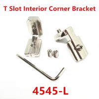 ┅♛✾ 10pcs T Slot L Shape 4545 Aluminum Profile Interior Corner Connector Joint Bracket with M8 screw