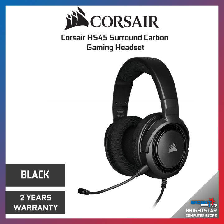 Corsair HS45 Surround Carbon Gaming Headset Black | Lazada