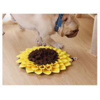 Pet Dog Snuffle Mat Nose Smell Training Sniffing Pad Slow Feeding Bowl Food Dispenser Relieve Stress Sunflower Puzzle P82C