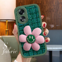 เคสสำหรับ OPPO A58 4G สำหรับ OPPO A58 4G เคสหลังผ้าหลายดอกไม้สีนิ่มฝาครอบผ้าซิลิโคนเคสโทรศัพท์