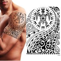 TRIBAL TEMPORARY TATTOO  MAORI TURTLE  POLYNESIAN  BLACK  MENS  WOMENS Stickers