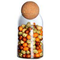 Ball Cork Lead-Free Glass Jar with Lid Bottle Storage Tank Sealed Tea Cans Cereals Transparent Storage Jars