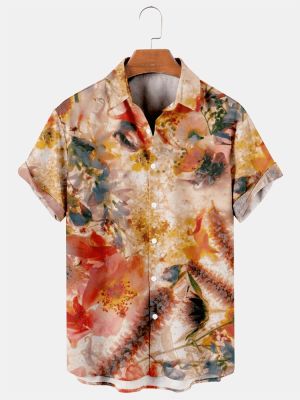 Dazn เสื้อฮาวายสำหรับผู้ชายเสื้อแขนสั้นลายดอกไม้เสื้อเชิ้ตผู้ชายดั้งเดิมเสื้อผ้าดีไซน์เนอร์พิมพ์ลาย3D เสื้อผ้า Y2k