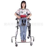 [COD] Electroplating adult 6-wheel walker rehabilitation trainer elderly assisted lower limb walking standing frame