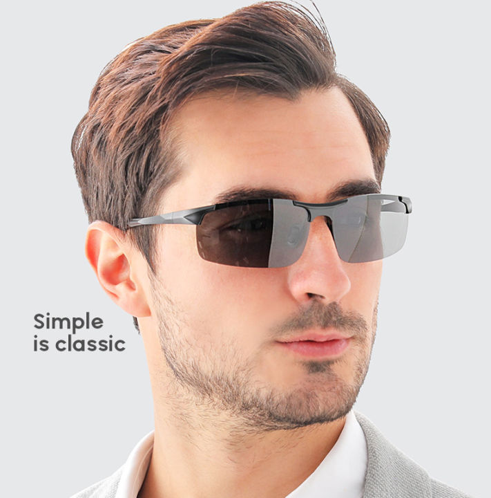 bazlee-bazlee-แว่นกันแดดโพลาไรซ์สำหรับผู้ชายกรอบอลูมิเนียมแนวย้อนยุคแว่นตากันแดดแนวสปอร์ตขับรถเฉดสีกันแสงยูวี100