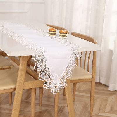 （HOT) ใหม่เรียบง่ายลูกไม้ผ้าคาดโต๊ะแสงเทียนอาหารค่ำตกแต่งผ้าปูโต๊ะคลาสสิกจีนผ้าปูโต๊ะขายส่ง