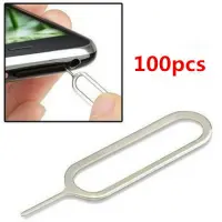 100pcs Slim Sim Card Tray Pin Eject Removal Tool Needle Opener Ejector for Most Smartphone Card Taker Portable Mini SIM Card