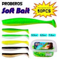 【hot】☃☇♞ PRO BEROS 10/50Pcs Fishing Lures Wobblers Carp Soft Bait Paddle Tail Grub Silicone Artificial Tackle