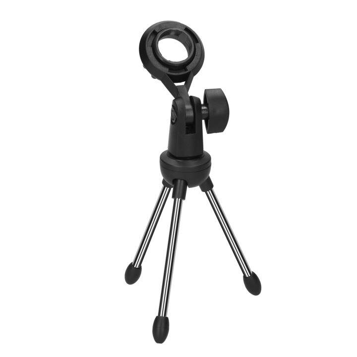 Foldable Desktop Microphone Tripod Stand 5/8 Inch Threaded Mount
