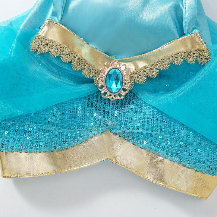 ชุดเจ้าหญิงจัสมินเสื้อผ้าเด็กขายส่งการค้าต่างประเทศเสื้อผ้าเด็ก-aladdin-โคมไฟวิเศษ-cosplay-เสื้อผ้าการแสดงที่กำหนดเอง